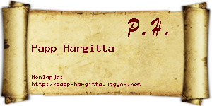 Papp Hargitta névjegykártya